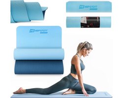 Hop-Sport Fitnessmat HS-T006GM – TPE Antislip Pilates- en Gymnastiekmat 183 x 61 x 0,6 cm – Opvouwbaar
