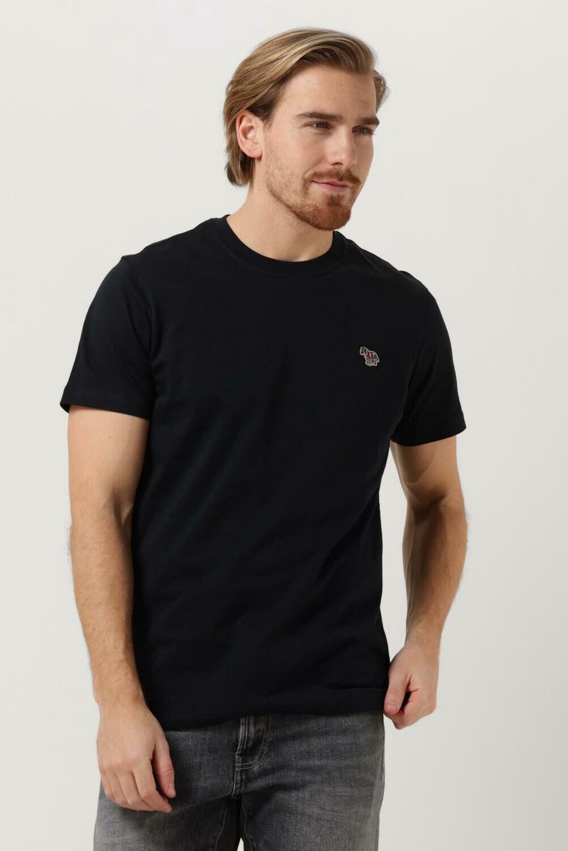 Paul Smith Mens Slim Fit Ss Tshirt Zebra Polo's & T-shirts Heren - Donkerblauw - Maat XXL