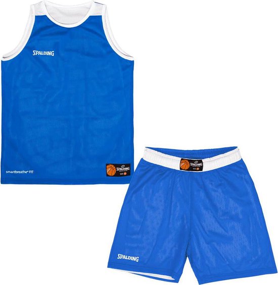 Spalding Ensemble De Basket Réversible Double Face Enfants - Royal / Wit | Taille: 152