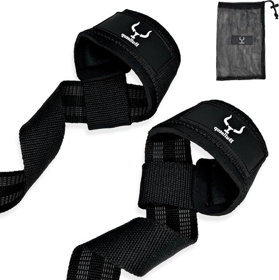 Handbanden Gym Trekhulpmiddelen Krachttraining (set van 2) – Hefbanden & Polsbandages – Trek- en Griphulp voor Bodybuilding & Krachtsport – Fitness accessoires voor Dames & Heren