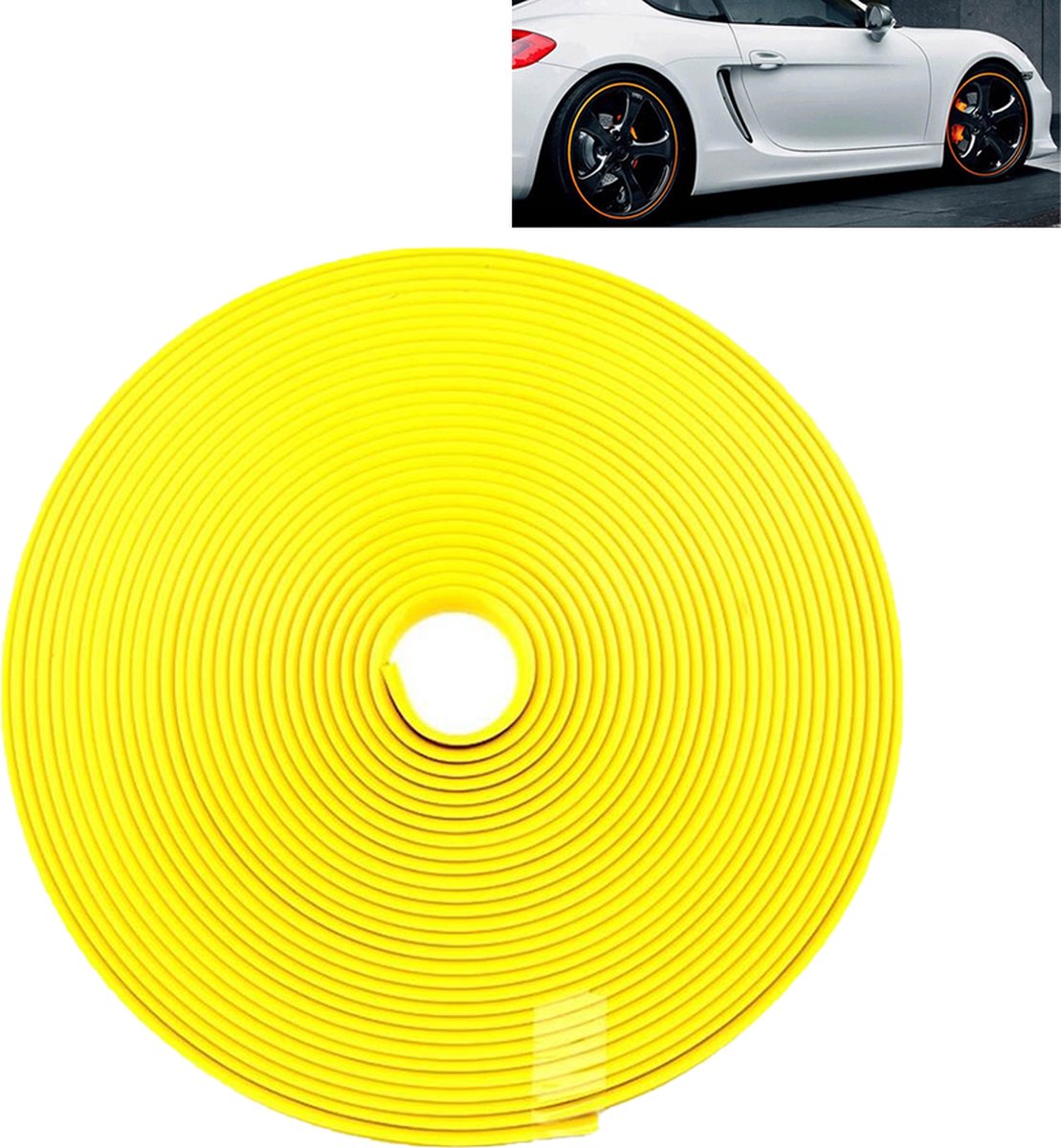 VCTparts® Velgen Bescherming Flexibele Decoratie Strip met Tape Geel (8 meter)