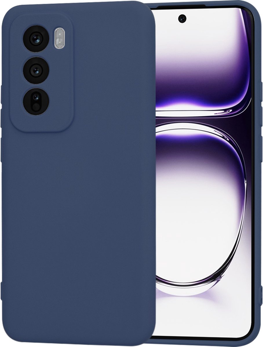 Techsuit Soft Flex Silicone Back Cover hoesje voor Oppo Reno12 - Navy Blue