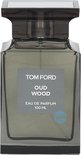 Tom Ford Oud Wood Eau de Parfum 100 ml fles, met een watermerk 'Plain'.