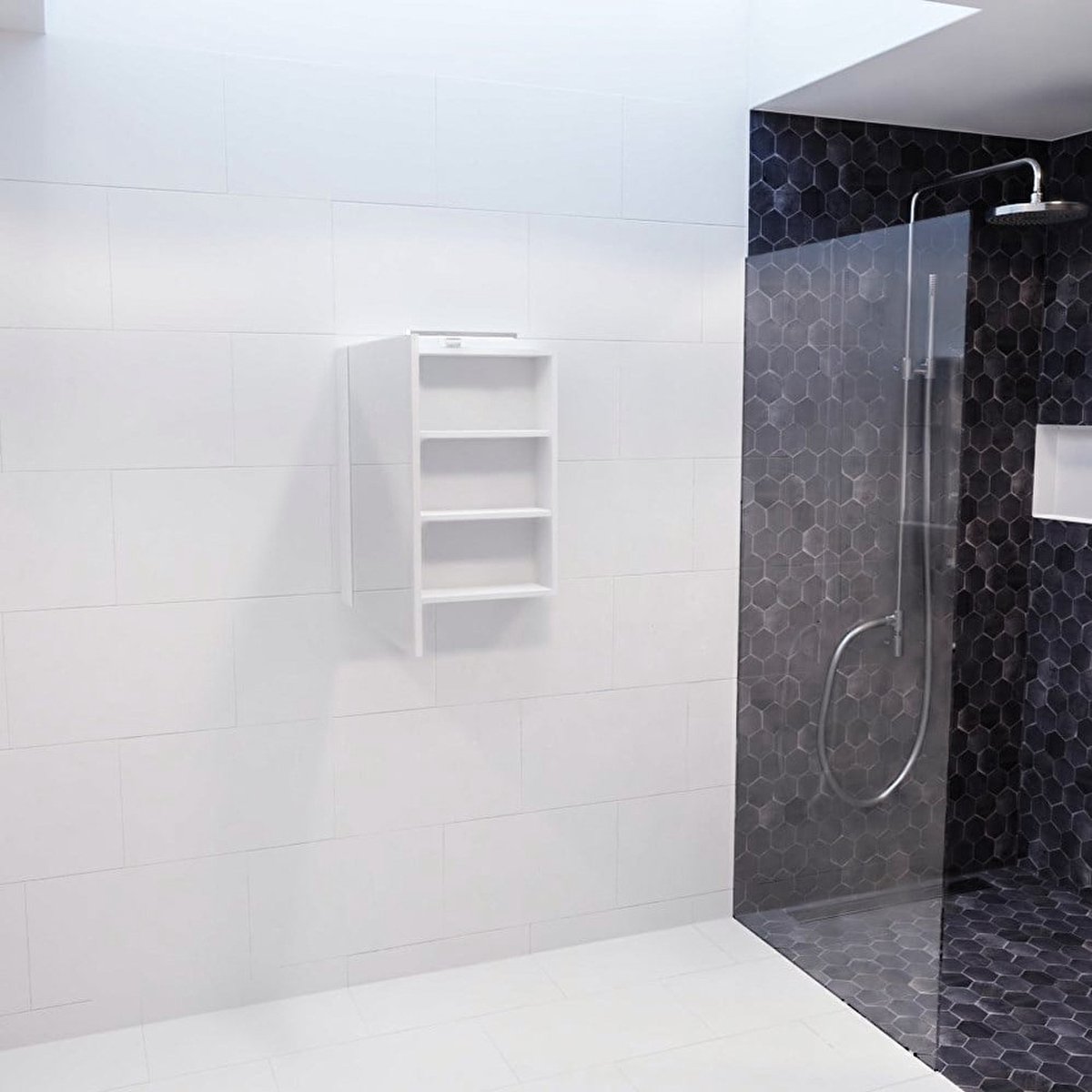 MONDIAZ CUBB spiegelkast 60x70x16cm kleur talc met 1 deur