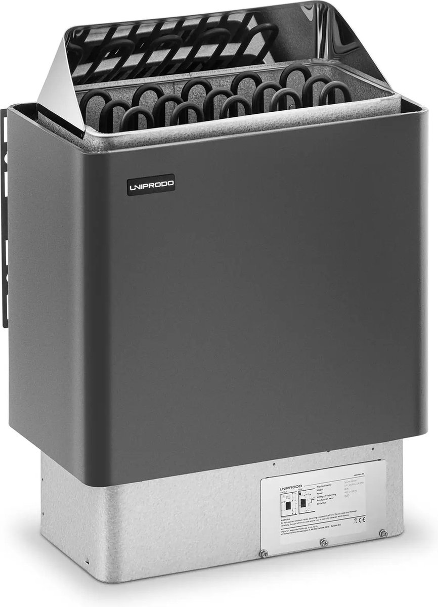 Uniprodo Saunakachel - 8 kW - 30 tot 110 ° C 10250222