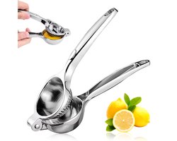 PROKING Robuuste Citroenpers - Limoenpers - Handmatige Pers - Lemon squeezer - Citrusknijper - Fruitpers - Sinaasappelpers - Zilver