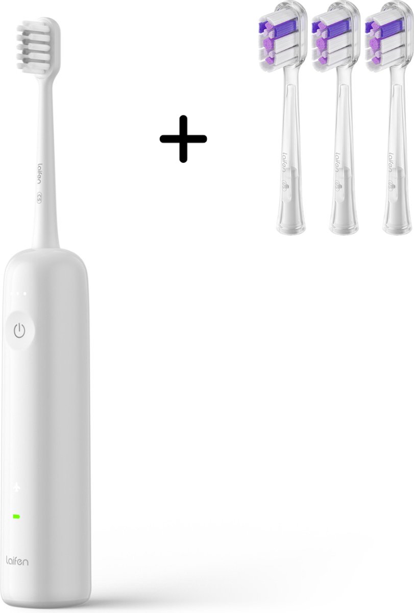 Laifen Wave Elektrische tandenborstel Kunststof Oscillerende en Vibrerende functie Met 3 extra Ultra Whitening opzetborstels