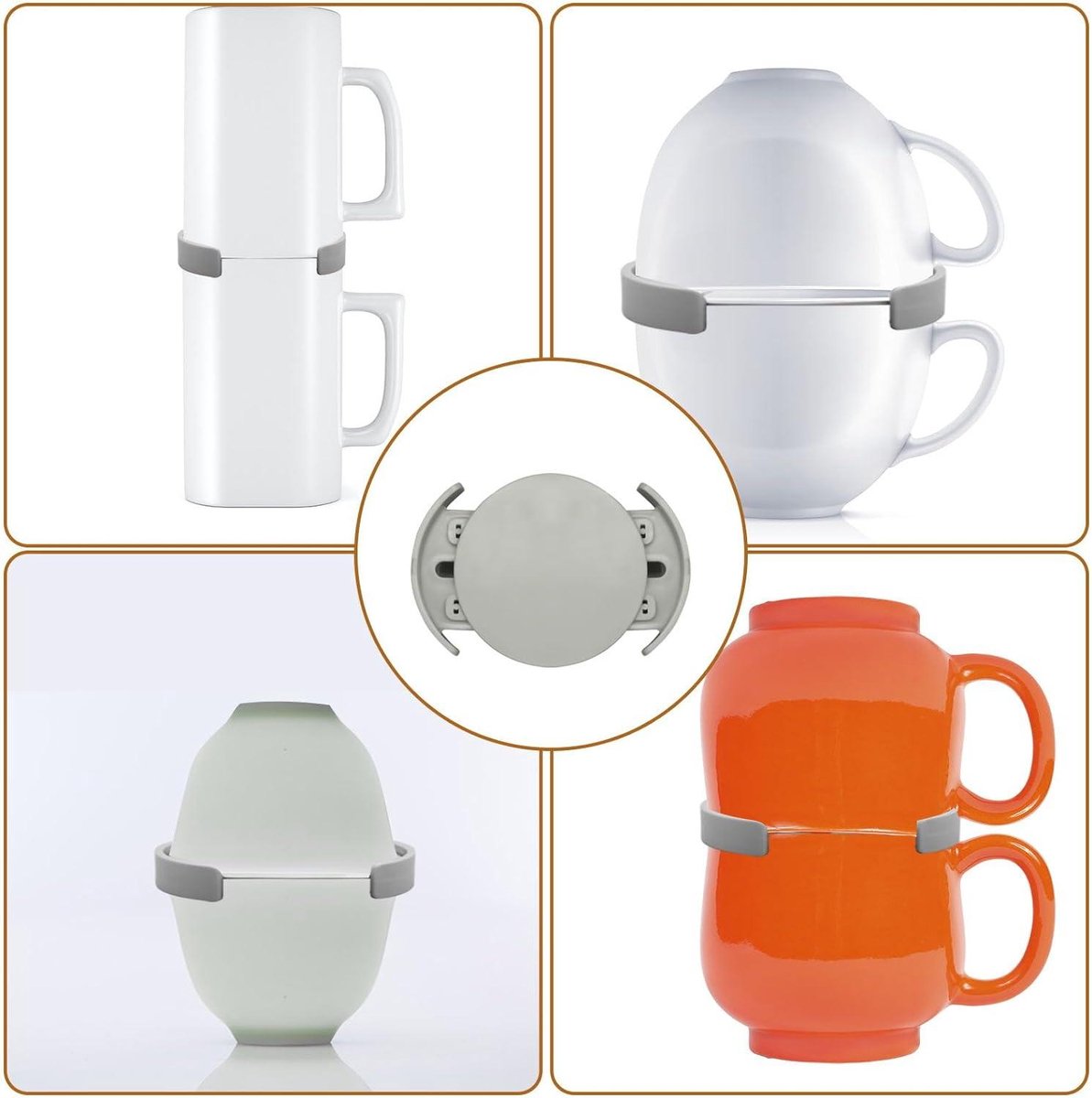Koffiekop-organizer, 6 stuks kopjesorganizer, kopjesstapelaar