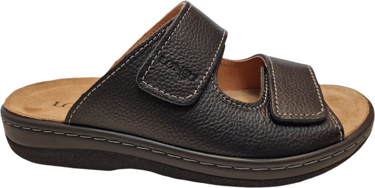 Longo 1012090 0 Schwarz Heren Slippers Slides - Zwart - 41