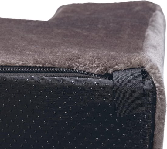 Karlie Easy Step Hondentrap, hondenaccessoires, pluche/hout, grijs