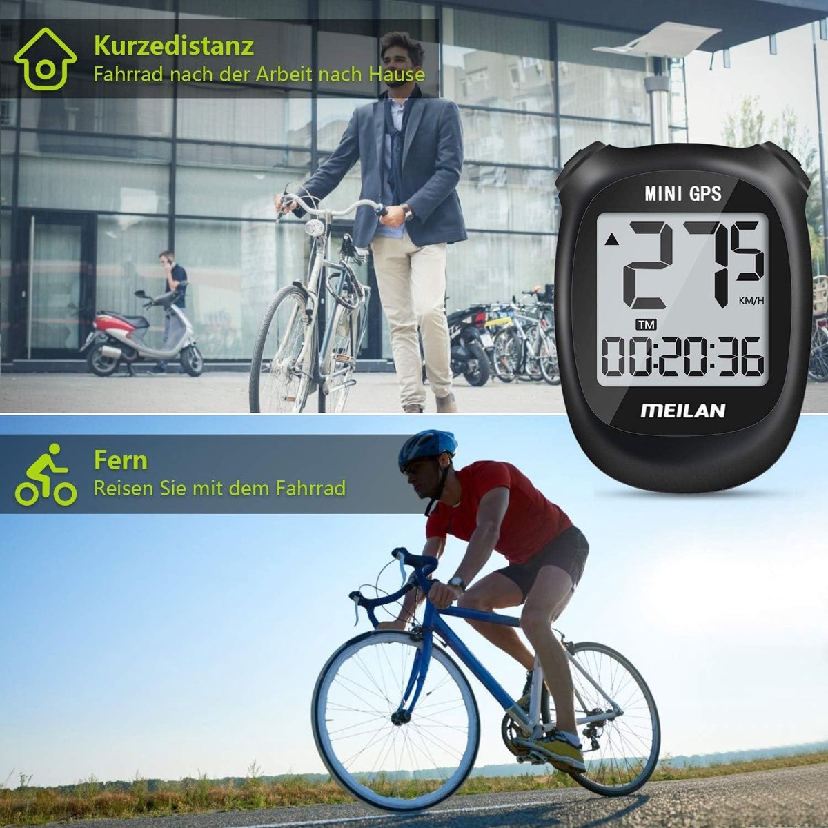 Fietssnelheidsmeter 2,8 Inch LCD-scherm met