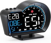 Bol.com Weergave snelheid Snelheidsmeter met KM/H en MPH GPS-eenheden - Eenvoudige installatie Auto snelheidsmeter met tijdfunctie aanbieding