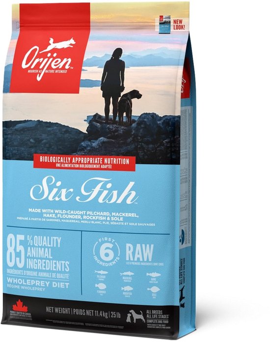 Orijen Whole Prey Six Fish Dog Sardines&Makreel - Hondenvoer - 11.4 kg