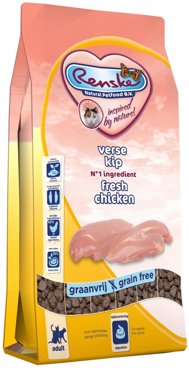 Renske Super Premium Adult vers bereide kip kattenvoer 6 kg