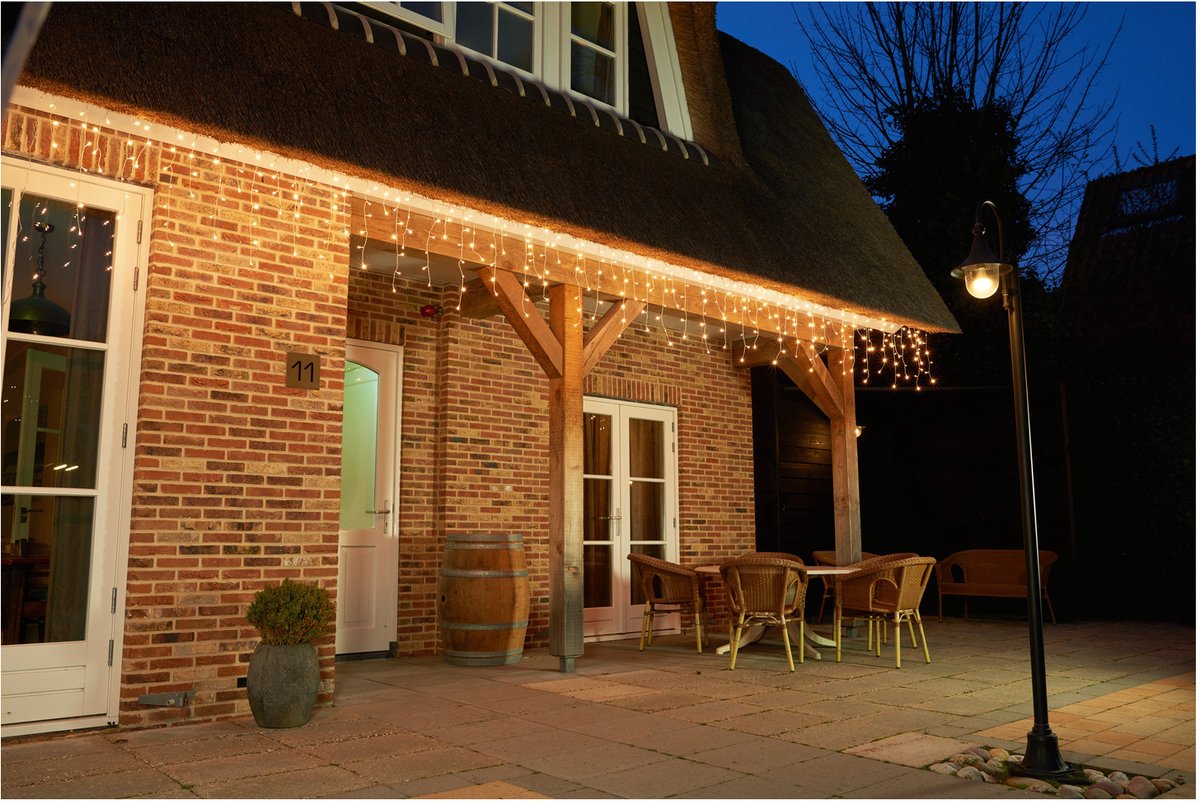 CBD Ijspegel verlichting - 720 x 60cm - 360 LED warm wit - 5m aanloopsnoer transparant