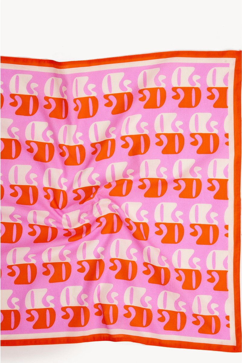 Dogguo Dl-Bandana - Hondenkleding - 55x55 cm Oranje Pink Beige Voor Honden
