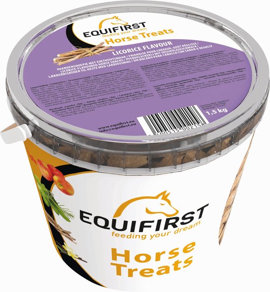 Foto: Equifirst horse treats licorice paardensnack 1 5 kg