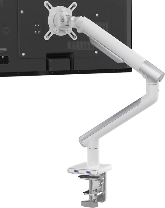 Generic TV Wall Mount Monitor Mount Stand, Verstelbare Gasveer Enkele Armstandaard Geschikt Voor 17 Tot 32 Inch Monitor Zwart En Wit Twee Installatiemethoden Kleur B A