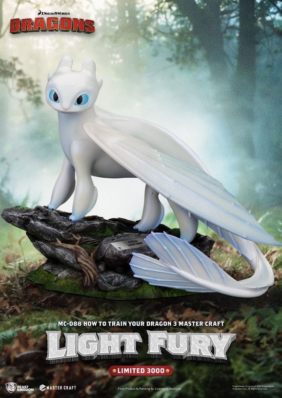 Beast Kingdom Toys How To Train Your Dragon 3 Master Craft Statue Light Fury 29 cm Beeld
