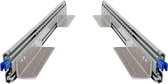 BRASOM Glissières de tiroir avec supports de tiroir - 2 pièces - 600 mm - 24 pouces - Capacité de charge 250 kg - Système de guidage de tiroir - Roulements à billes - Avec serrure