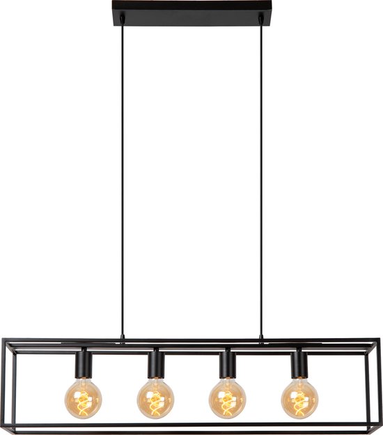 Lucide CAPRI - Hanglamp - 4xE27 - Zwart