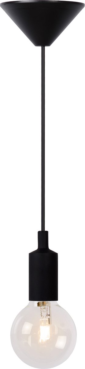 Lucide FIX Hanglamp - Ø 10 cm - 1xE27 - Zwart
