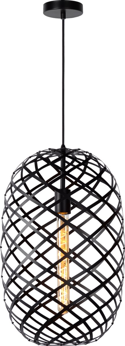 Lucide hanglamp Wolfram zwart Ø32cm