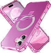 Coverup Case - Convient pour iPhone 16 Plus - Coque arrière en TPU résistante aux chocs avec Ring Compatible MagSafe - Rose