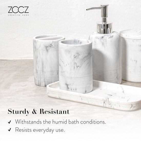 KIZQYN Zeepdispenser Badkamer AccessoNie Set - 4 Stuks Keramische Paren Bad Sets Icludes Tandenborstelhouder Lade En Mondwaterbeker Met Gouden Rand Handvat Lotion Zeepdispensers KIZQYN Zeepdispenser Badkamer AccessoNie Set - 4 Stuks Keramische Paren Bad Sets Icludes Tandenborstelhouder Lade En Mondwaterbeker Met Gouden Rand Handvat Lotion Zeepdispensers