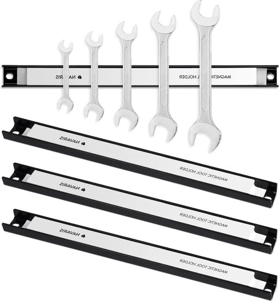 COSTWAY 3-delige magneetstrip werkbalk, gereedschapshouder, magneet gereedschaphouder 21 cm 31 cm 46 cm