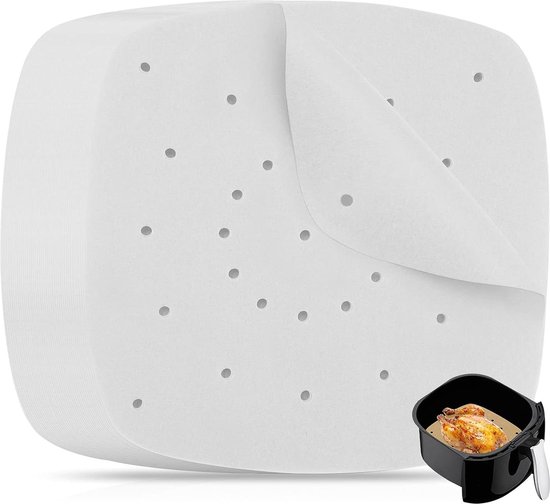 200 Stuks Airfryer Papieren Voeringen, Airfryer Perkamentpapieren Voeringen Voor Ninja Foodi Dual Air Fryer Anti Aanbaklaag Perkamentpapier 2024 Nieuw
