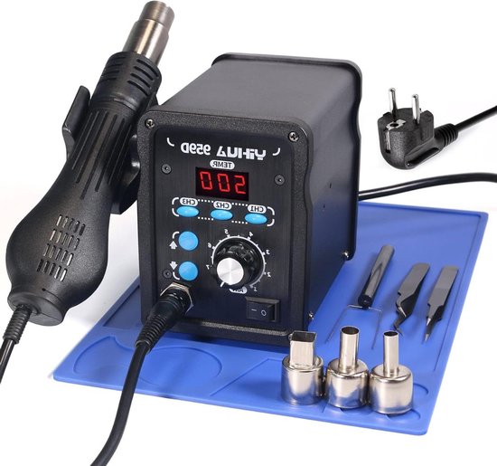 YIHUA 959D Hete Lucht SMD Soldeerstation Rework Station - 100-500°C, 700W Vermogen