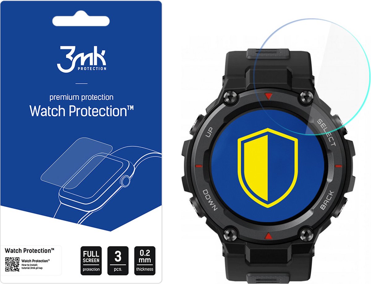 Xiaomi Amazfit T-Rex Pro - 3mk Watch Protection v. FlexibleGlass Lite