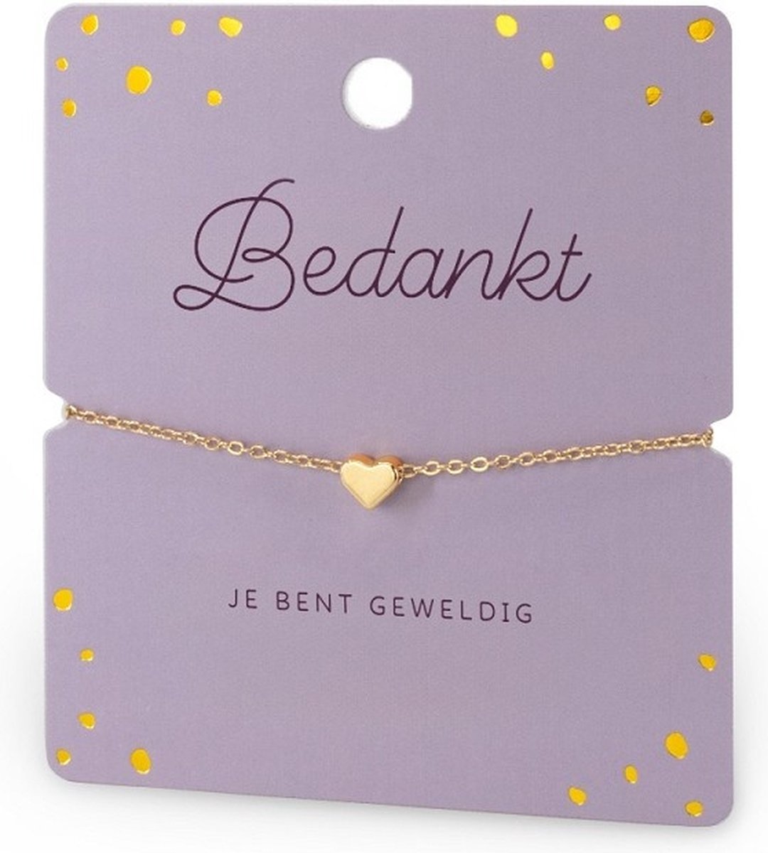 Armband - Hartje - Bedankt - cadeautje