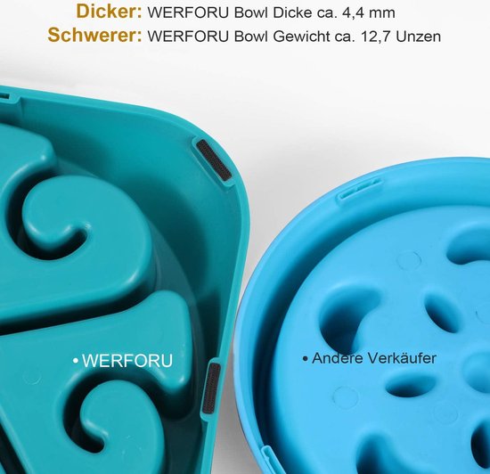 2 Stuks Langzame Voeding Hondenbak, Anti Schrokbak Hond Interactieve Voederbak Langzaam Eten Slow Feeder Kom Voerbak Met Slip Bodem Voor Honden Kat En Puppy 652677408