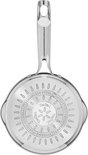 Onderkant van een roestvrijstalen steelpan met Tefal logo en inductieaanduiding.
