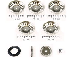 Unieke Korfplug set – Set van 5 Metalen Ringen in Diverse Maten - korfplug 78 mm - korfplug 79 mm - korfplug 80 mm - korfplug 82 mm - korfplug 84 mm