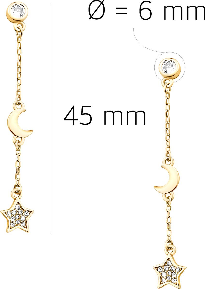 Femme Fleur SOFIA MILANI - Boucles D'Oreilles Pour Femme En Argent 925 - Boucle D'Oreille Pendantes En Forme D'Aile - E0527 Boucles D'oreilles