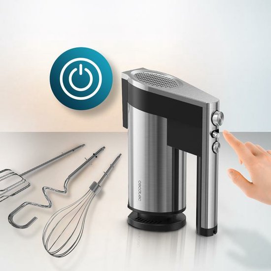 Cecotec PowerTwist 500 Handmixer 500 W Zwart, Roestvrijstaal van Cecotec — afbeelding 2