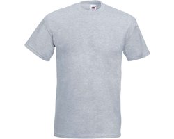 Grote maten basic licht grijs t-shirt voor heren - voordelige katoenen shirts 4XL (48/60)