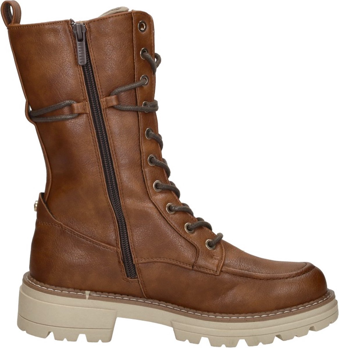 Mustang Veterschoenen Hoog Veterschoenen Hoog - Cognac - Maat 43