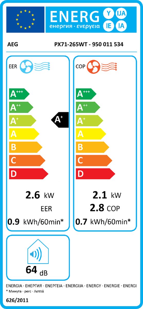 Afbeelding 3 van AEG PX71-265WT - Airoundio - Mobiele Airco