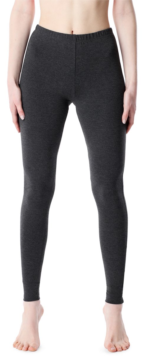 Bellivalini Dames Lange Leggings van Viscose - Sport – Vrijetijdsbroek - Sporbroek - Yogabroek - BLV-BLV50-203-LE - Donker melange - L