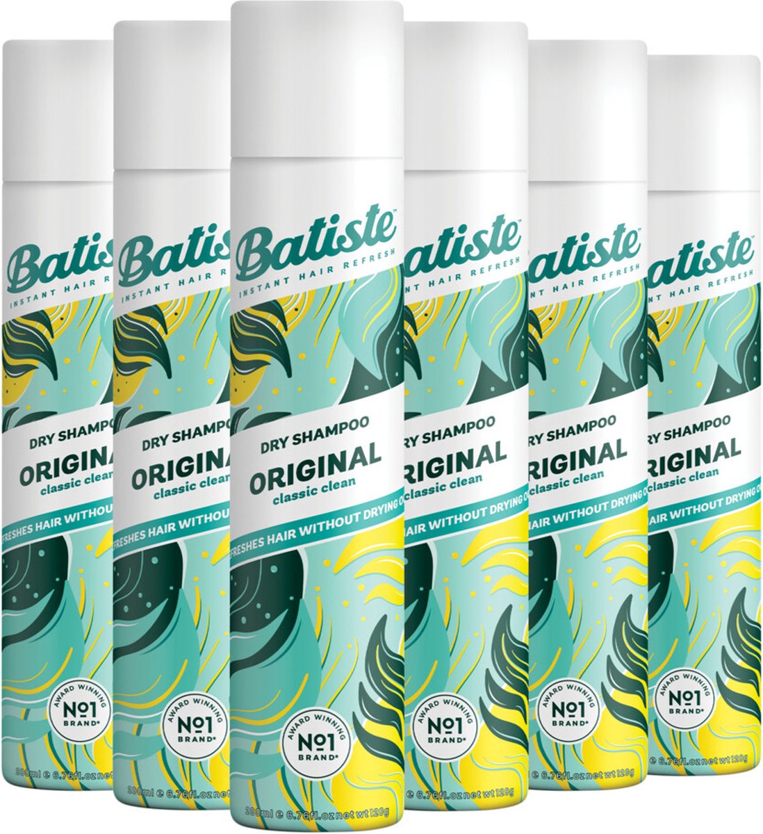 Batiste Droogshampoo Original - 6 x 200 ml - Voordeelverpakking
