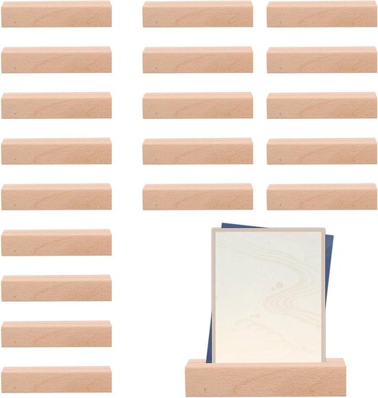 EASYKEENECOM 10 Stuks Houten Kaarthouders, Stabiele Tafelkaarthouders Van Beukenhout Voor Post Foto Memo Kalender Menu Elegante Tafeldecoratie Verjaardagen Bruiloften Feesten Jubilea 1607184065