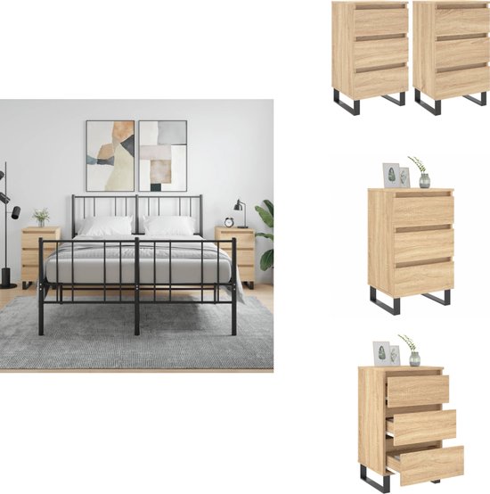 Nachtkastjes 2 st 40x35x40 cm massief ruw hout mango kopen? | .nl