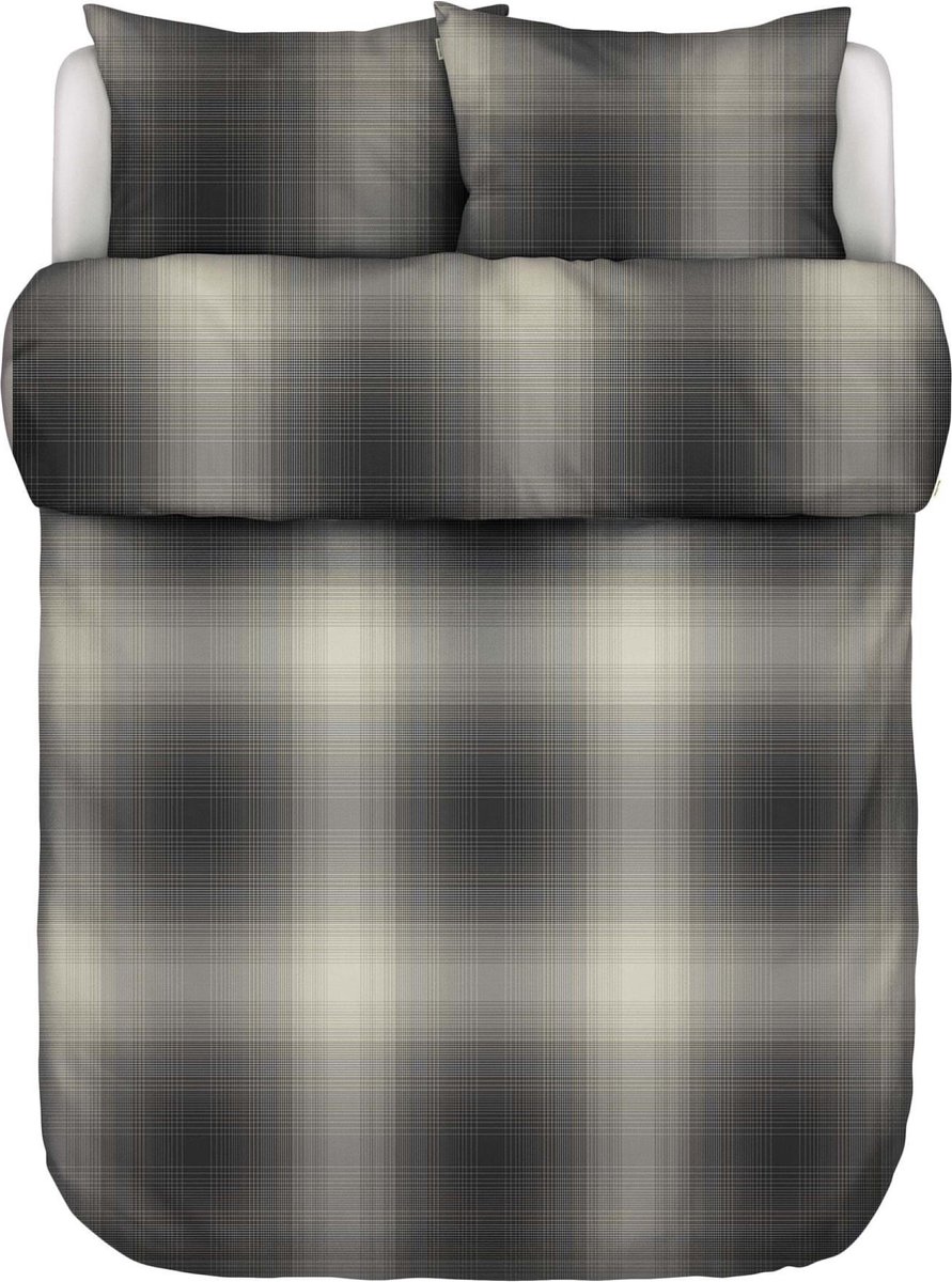 Marc O'Polo Phia Dekbedovertrek Biologisch Katoenflanel Zwart - Lits-Jumeaux - 240x200/220 cm