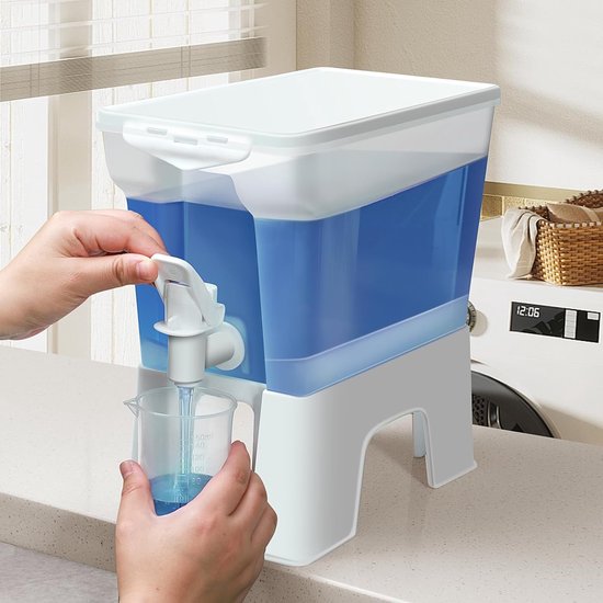 Wasmiddeldispenser, herbruikbaar Container voor aanvullend wasmiddel Fles voor vloeibaar wasmiddel Wasmiddel en wasverzachter Opberger