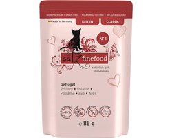 Premium kittenvoer voor jonge katten - graanvrij en met hoog vleesgehalte, 16 x 85 g