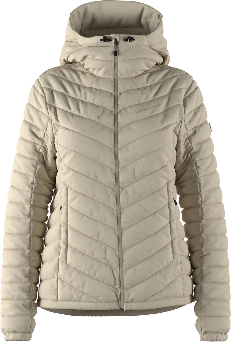 Peak Performance W Frost Down Hood Jacket – Wintersport Jassen Winterjassen Sand Fog